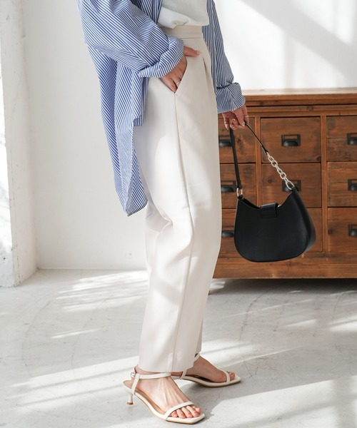 DISCOAT（ディスコート）の「【セットアップ対応】アンチピリングテーパードパンツ《XS～Lサイズ展開》（スラックス・レディース・ブラック/ベージュ/パープル/ホワイト系その他・X-SMALL/SMALL/MEDIUM/LARGE）」の20枚目の写真