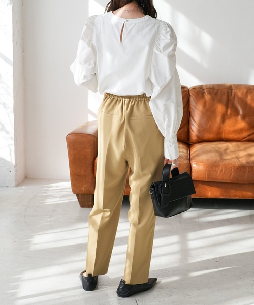 DISCOAT（ディスコート）の「【セットアップ対応】アンチピリングテーパードパンツ《XS～Lサイズ展開》（スラックス・レディース・ブラック/ベージュ/パープル/ホワイト系その他・X-SMALL/SMALL/MEDIUM/LARGE）」の12枚目の写真