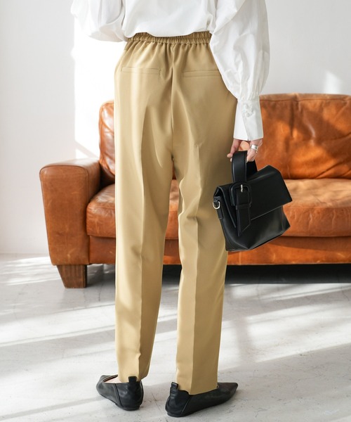 DISCOAT（ディスコート）の「【セットアップ対応】アンチピリングテーパードパンツ《XS～Lサイズ展開》（スラックス・レディース・ブラック/ベージュ/パープル/ホワイト系その他・X-SMALL/SMALL/MEDIUM/LARGE）」の7枚目の写真