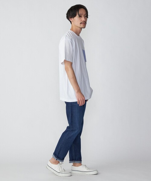 SHIPS(シップス)の「*SHIPS: ストライプ シャツ ポケット Tシャツ(Tシャツ/カットソー・メンズ・ネイビー/ピンク/チャコールグレー/ライトブルー/ホワイト/ブラック・SMALL/MEDIUM/LARGE/X-LARGE)」の9枚目の写真