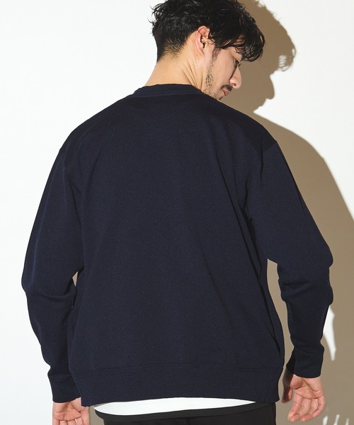 UNION STATION（ユニオンステーション）の「天竺編みニットカーディガン/マシンウォッシャブル（カーディガン/ボレロ・メンズ・ベージュ/ネイビー・LL/L/M）」の13枚目の写真