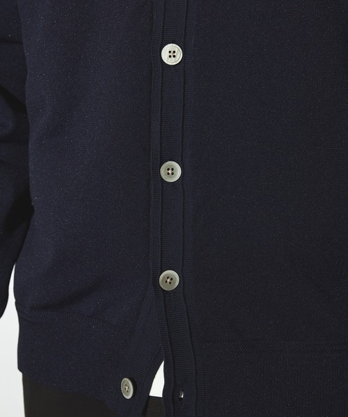 UNION STATION（ユニオンステーション）の「天竺編みニットカーディガン/マシンウォッシャブル（カーディガン/ボレロ・メンズ・ベージュ/ネイビー・LL/L/M）」の12枚目の写真