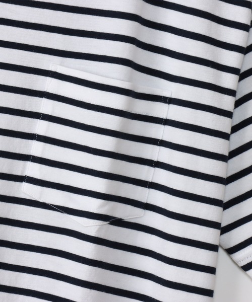 Champion(チャンピオン)の「【Champion/チャンピオン】メンズ ベーシック ボーダーショートスリーブTシャツ(Tシャツ/カットソー・メンズ・スモーキーグリーン系1/ホワイト/ネイビー/ライトイエロー・LARGE/MEDIUM/X-LARGE)」の9枚目の写真