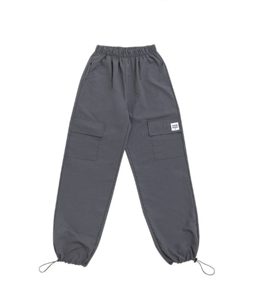muahmuah（ムーアムーア）の「A'GEM/9 × .kom『muah muah/ムーアムーア』MUAH COOLING CARCO BANDING PANTS/カーゴ バンディングパンツ（カーゴパンツ・レディース・ブラック/チャコールグレー/カーキ・FREE）」の9枚目の写真