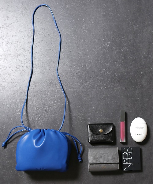 ESLOW（エスロー）の「ESLOW/エスロー DRAWSTRING BAG バッグ（ショルダーバッグ・レディース・ライトグレー/ブラック/ブルー/オレンジ・FREE）」の8枚目の写真