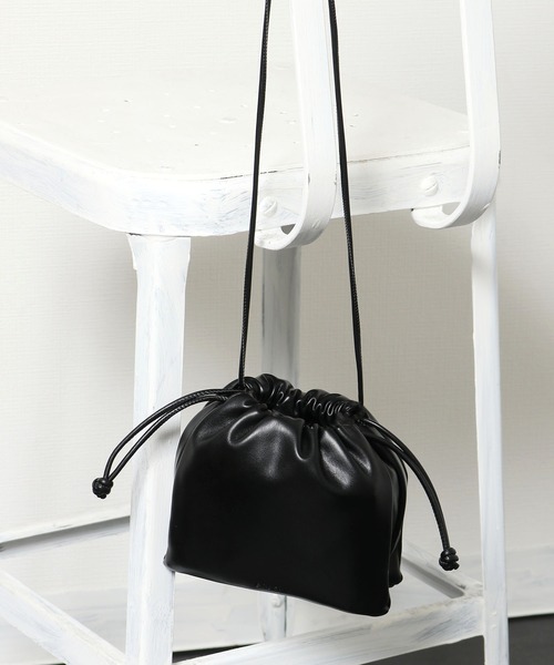 ESLOW（エスロー）の「ESLOW/エスロー DRAWSTRING BAG バッグ（ショルダーバッグ・レディース・ライトグレー/ブラック/ブルー/オレンジ・FREE）」の22枚目の写真