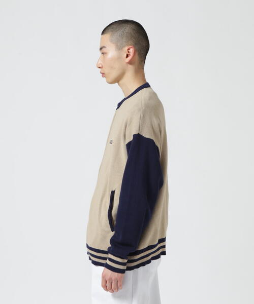 AVIREX(アヴィレックス)の「【直営店限定】RIB LINE ZIP KNIT/ リブラインジップニット / AVIREX / アヴィレックス(カーディガン/ボレロ・メンズ・グレー/ベージュ・L/M)」の7枚目の写真
