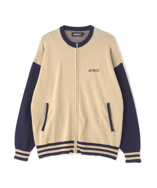 AVIREX(アヴィレックス)の「【直営店限定】RIB LINE ZIP KNIT/ リブラインジップニット / AVIREX / アヴィレックス(カーディガン/ボレロ・メンズ・グレー/ベージュ・L/M)」の13枚目の写真
