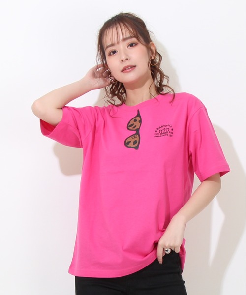 BABYDOLL(ベビードール)の「親子お揃い サングラス 半袖Tシャツ 7885A(Tシャツ/カットソー・レディース・ホワイト/マスタード/ピンク系その他7・M/XL/L/S)」の3枚目の写真