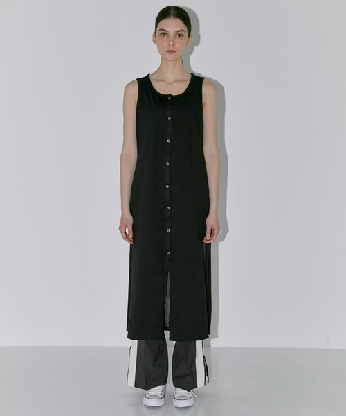 CITY TOKYO（シティトウキョウ）の「【手洗い可能】【UVカット】【接触冷感】メッシュコンビタンクワンピース（ワンピース・レディース・サックスブルー/ブラック・1/2）」の7枚目の写真