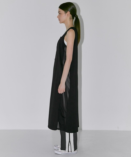 CITY TOKYO（シティトウキョウ）の「【手洗い可能】【UVカット】【接触冷感】メッシュコンビタンクワンピース（ワンピース・レディース・サックスブルー/ブラック・1/2）」の8枚目の写真