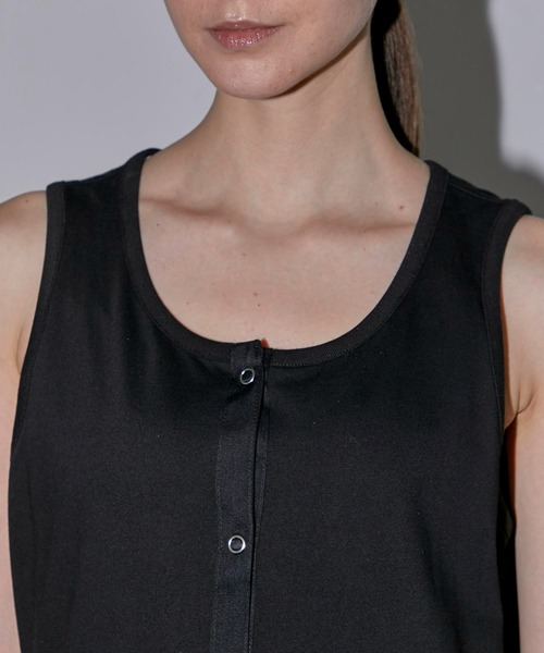 CITY TOKYO（シティトウキョウ）の「【手洗い可能】【UVカット】【接触冷感】メッシュコンビタンクワンピース（ワンピース・レディース・サックスブルー/ブラック・1/2）」の10枚目の写真