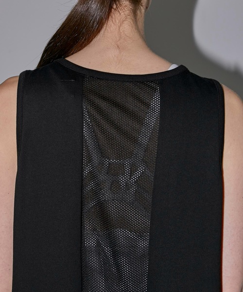 CITY TOKYO（シティトウキョウ）の「【手洗い可能】【UVカット】【接触冷感】メッシュコンビタンクワンピース（ワンピース・レディース・サックスブルー/ブラック・1/2）」の12枚目の写真