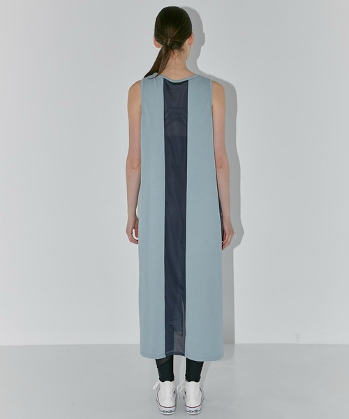 CITY TOKYO（シティトウキョウ）の「【手洗い可能】【UVカット】【接触冷感】メッシュコンビタンクワンピース（ワンピース・レディース・サックスブルー/ブラック・1/2）」の20枚目の写真