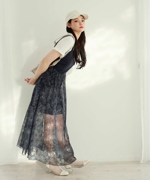 one after another NICE CLAUP（ワンアフターアナザーナイスクラップ）の「マルチWAY/ドッキングキャミワンピース（ワンピース・レディース・ブラック/アイボリー/ネイビー・FREE）」の3枚目の写真