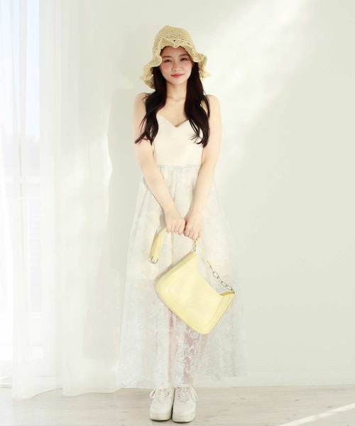 one after another NICE CLAUP（ワンアフターアナザーナイスクラップ）の「マルチWAY/ドッキングキャミワンピース（ワンピース・レディース・ブラック/アイボリー/ネイビー・FREE）」の4枚目の写真