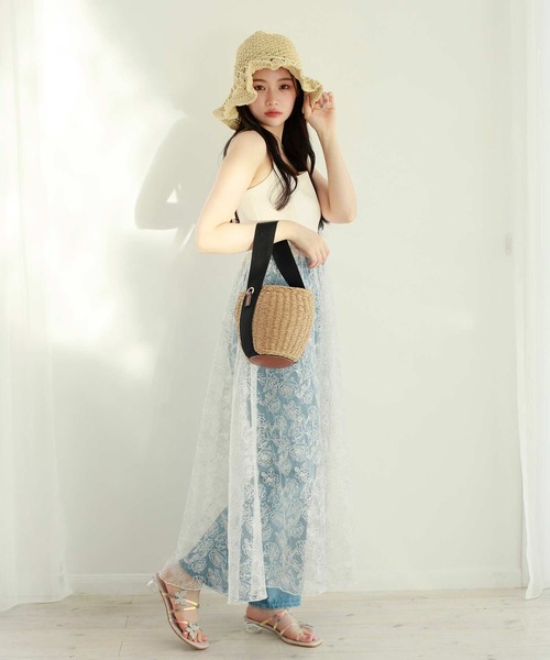 one after another NICE CLAUP（ワンアフターアナザーナイスクラップ）の「マルチWAY/ドッキングキャミワンピース（ワンピース・レディース・ブラック/アイボリー/ネイビー・FREE）」の7枚目の写真