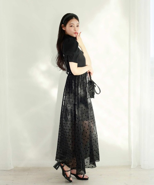 one after another NICE CLAUP（ワンアフターアナザーナイスクラップ）の「マルチWAY/ドッキングキャミワンピース（ワンピース・レディース・ブラック/アイボリー/ネイビー・FREE）」の10枚目の写真