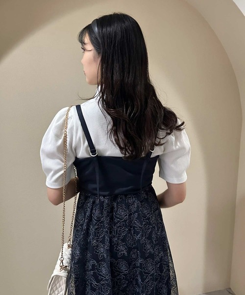 one after another NICE CLAUP（ワンアフターアナザーナイスクラップ）の「マルチWAY/ドッキングキャミワンピース（ワンピース・レディース・ブラック/アイボリー/ネイビー・FREE）」の21枚目の写真