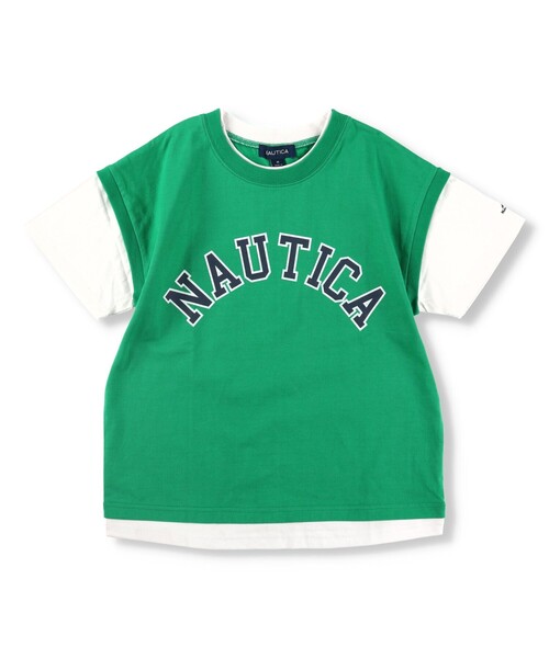 NAUTICA（ノーティカ）の「【NAUTICA/ノーティカ】ベストレイヤード半袖Tシャツ（Tシャツ/カットソー・キッズ・グリーン/チャコールグレー・L/XL/XS/S/M）」の16枚目の写真