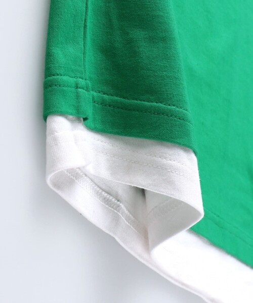 NAUTICA（ノーティカ）の「【NAUTICA/ノーティカ】ベストレイヤード半袖Tシャツ（Tシャツ/カットソー・キッズ・グリーン/チャコールグレー・L/XL/XS/S/M）」の11枚目の写真