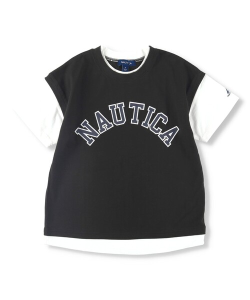 NAUTICA（ノーティカ）の「【NAUTICA/ノーティカ】ベストレイヤード半袖Tシャツ（Tシャツ/カットソー・キッズ・グリーン/チャコールグレー・L/XL/XS/S/M）」の9枚目の写真