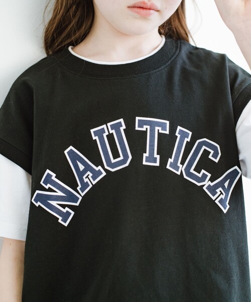 NAUTICA（ノーティカ）の「【NAUTICA/ノーティカ】ベストレイヤード半袖Tシャツ（Tシャツ/カットソー・キッズ・グリーン/チャコールグレー・L/XL/XS/S/M）」の6枚目の写真