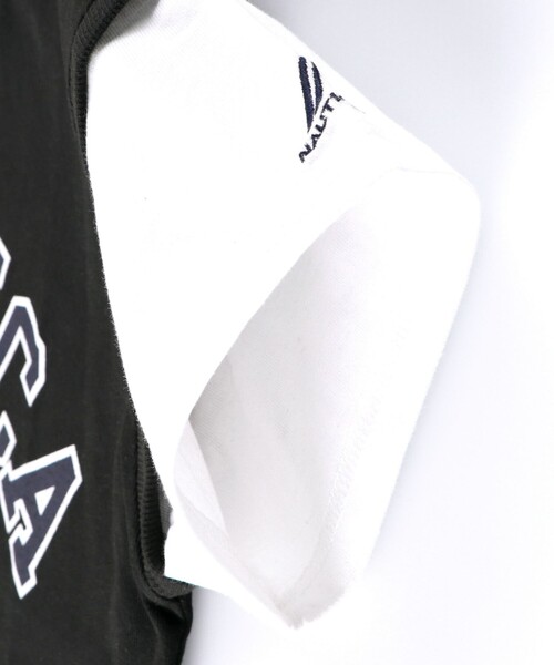 NAUTICA（ノーティカ）の「【NAUTICA/ノーティカ】ベストレイヤード半袖Tシャツ（Tシャツ/カットソー・キッズ・グリーン/チャコールグレー・L/XL/XS/S/M）」の5枚目の写真