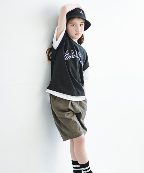 NAUTICA（ノーティカ）の「【NAUTICA/ノーティカ】ベストレイヤード半袖Tシャツ（Tシャツ/カットソー・キッズ・グリーン/チャコールグレー・L/XL/XS/S/M）」の19枚目の写真