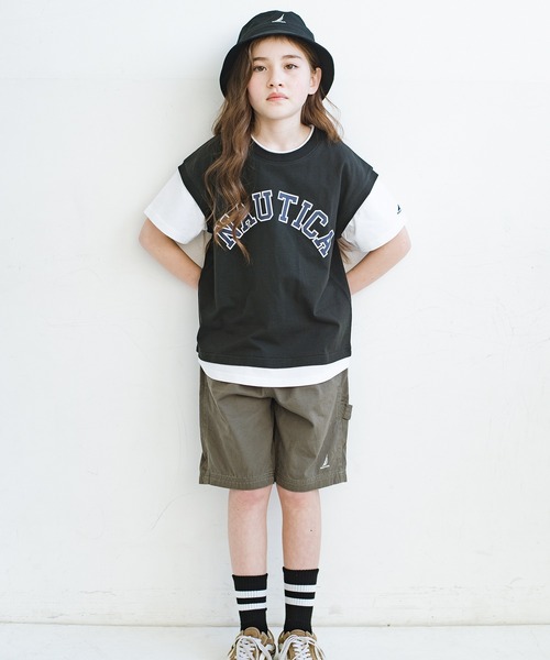 NAUTICA（ノーティカ）の「【NAUTICA/ノーティカ】ベストレイヤード半袖Tシャツ（Tシャツ/カットソー・キッズ・グリーン/チャコールグレー・L/XL/XS/S/M）」の20枚目の写真