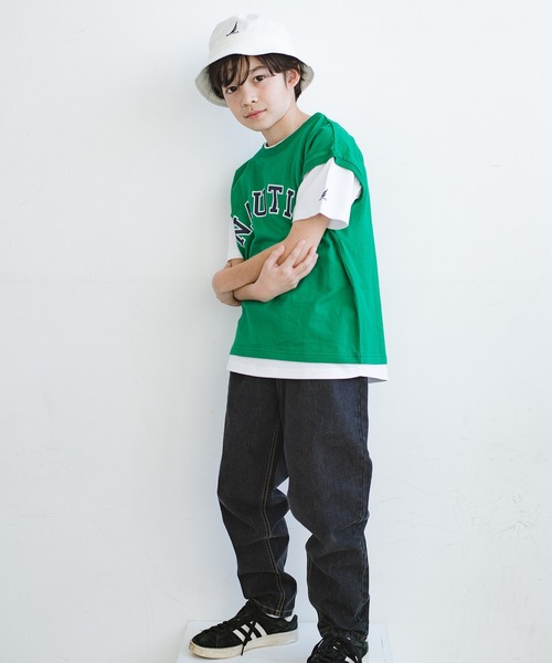 NAUTICA（ノーティカ）の「【NAUTICA/ノーティカ】ベストレイヤード半袖Tシャツ（Tシャツ/カットソー・キッズ・グリーン/チャコールグレー・L/XL/XS/S/M）」の22枚目の写真