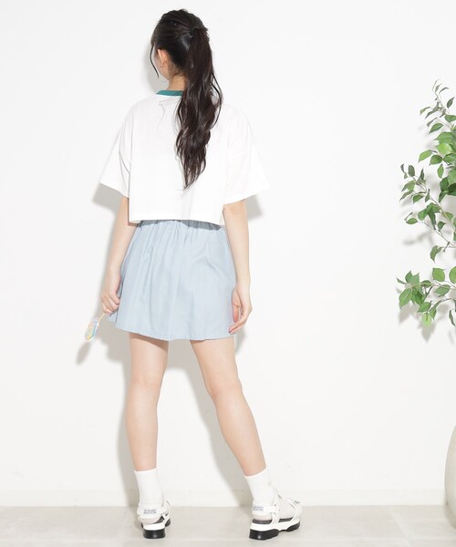 PINK-latte（ピンクラテ）の「◆【130cmサイズあり】カラーポリプリーツスカート（スカート・キッズ・ライトブルー/ブラック/アイボリー/ピンク系・13/15 /14/16）」の15枚目の写真