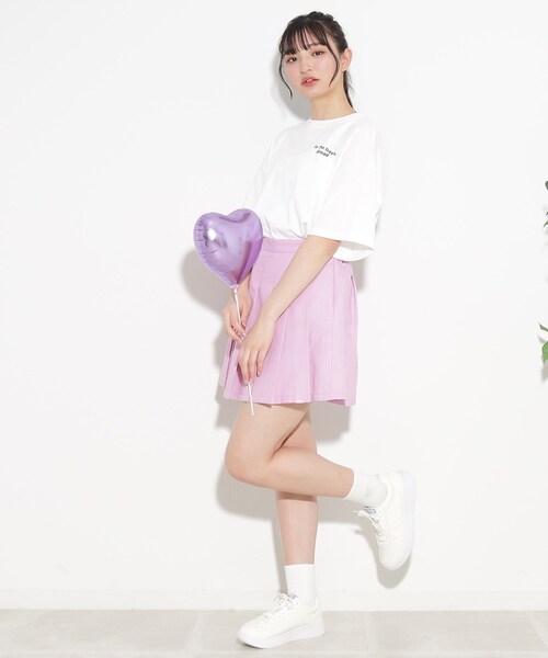 PINK-latte（ピンクラテ）の「◆【130cmサイズあり】カラーポリプリーツスカート（スカート・キッズ・ライトブルー/ブラック/アイボリー/ピンク系・13/15 /14/16）」の20枚目の写真