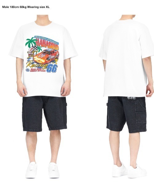 【セール】『mahagrid/マハグリッド』RACING TEE/レーシングカー 半袖 カットソー（Tシャツ/カットソー）｜MAHAGRID（マハグリッド）