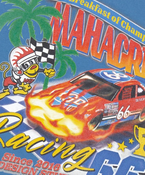 【セール】『mahagrid/マハグリッド』RACING TEE/レーシングカー 半袖 カットソー（Tシャツ/カットソー）｜MAHAGRID（マハグリッド）