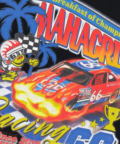 【セール】『mahagrid/マハグリッド』RACING TEE/レーシングカー 半袖 カットソー（Tシャツ/カットソー）｜MAHAGRID（マハグリッド）