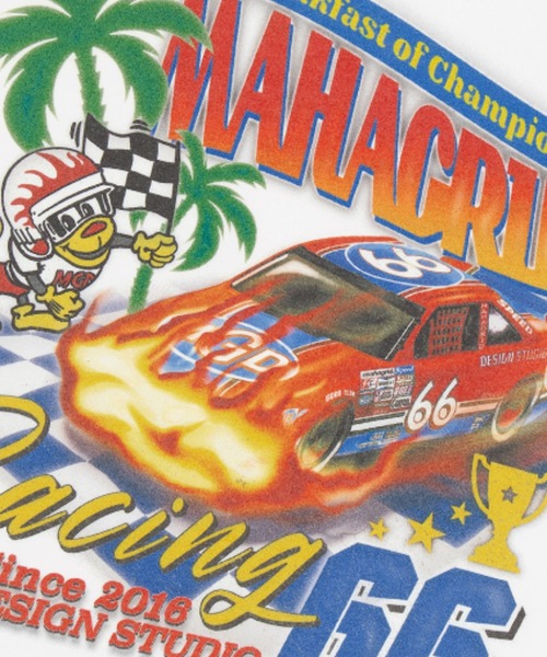 【セール】『mahagrid/マハグリッド』RACING TEE/レーシングカー 半袖 カットソー（Tシャツ/カットソー）｜MAHAGRID（マハグリッド）