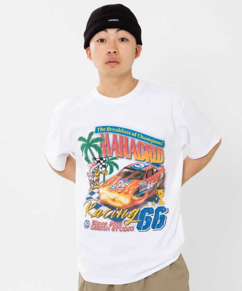 【セール】『mahagrid/マハグリッド』RACING TEE/レーシングカー 半袖 カットソー（Tシャツ/カットソー）｜MAHAGRID（マハグリッド）
