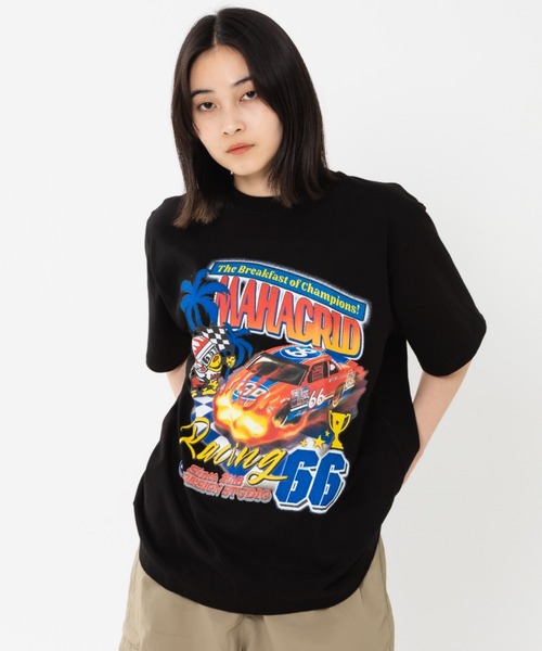 【セール】『mahagrid/マハグリッド』RACING TEE/レーシングカー 半袖 カットソー（Tシャツ/カットソー）｜MAHAGRID（マハグリッド）