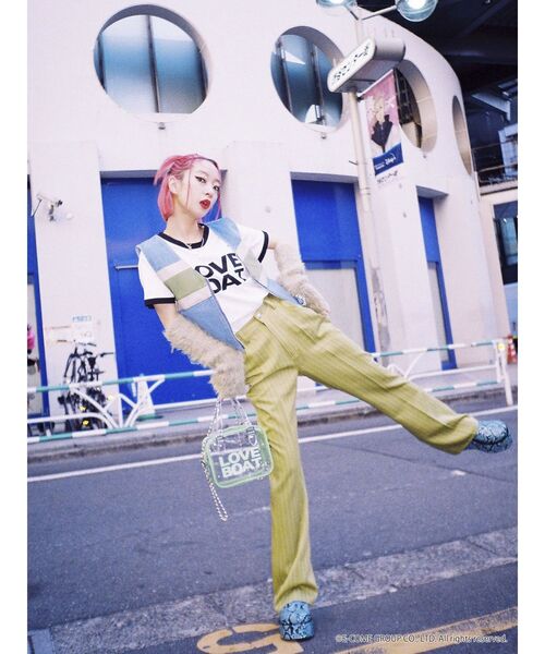 jouetie（ジュエティ）の「LOVE BOAT トリム Tシャツ【コラボ】（Tシャツ/カットソー・レディース・ブラック/オフホワイト/ピンク・MEDIUM）」の8枚目の写真