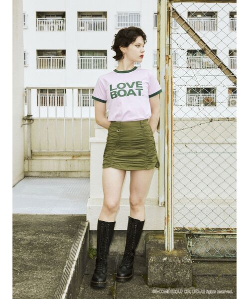 jouetie（ジュエティ）の「LOVE BOAT トリム Tシャツ【コラボ】（Tシャツ/カットソー・レディース・ブラック/オフホワイト/ピンク・MEDIUM）」の13枚目の写真