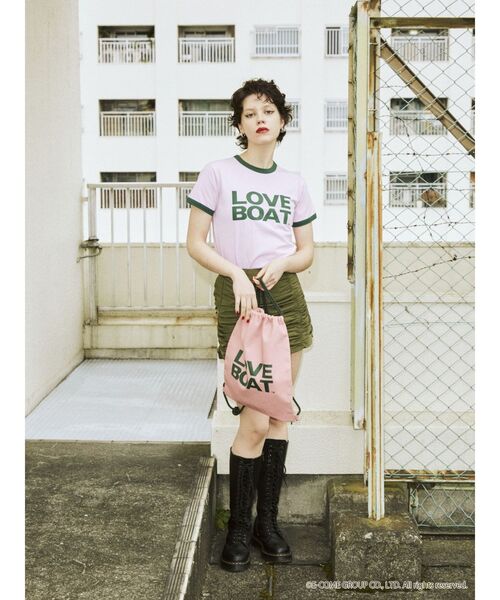jouetie（ジュエティ）の「LOVE BOAT トリム Tシャツ【コラボ】（Tシャツ/カットソー・レディース・ブラック/オフホワイト/ピンク・MEDIUM）」の17枚目の写真