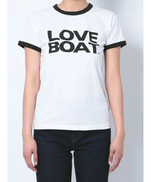 jouetie（ジュエティ）の「LOVE BOAT トリム Tシャツ【コラボ】（Tシャツ/カットソー・レディース・ブラック/オフホワイト/ピンク・MEDIUM）」の9枚目の写真