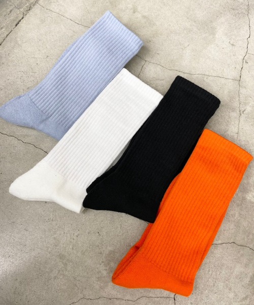 WEGO(ウィゴー)の「WEGO/カラーパイルソックス(ソックス/靴下・メンズ・オレンジ/ブラック/サックスブルー/ホワイト/ブルー系その他・25-27CM)」の6枚目の写真