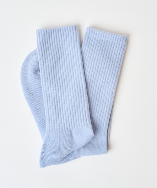 WEGO(ウィゴー)の「WEGO/カラーパイルソックス(ソックス/靴下・メンズ・オレンジ/ブラック/サックスブルー/ホワイト/ブルー系その他・25-27CM)」の9枚目の写真