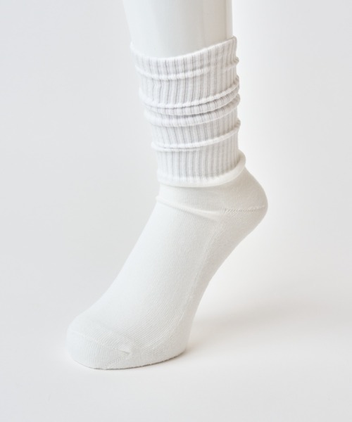 WEGO(ウィゴー)の「WEGO/カラーパイルソックス(ソックス/靴下・メンズ・オレンジ/ブラック/サックスブルー/ホワイト/ブルー系その他・25-27CM)」の15枚目の写真