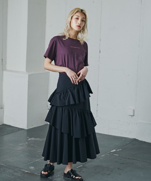 ROSE BUD（ローズバッド）の「(CREOLME)グラフィックアートTシャツ（Tシャツ/カットソー・レディース・ブラック/ボルドー/ホワイト・FREE）」の10枚目の写真