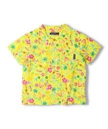 レーヨン混アロハ柄シャツ