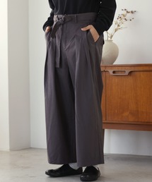 Air Tokyo | 綿麻 オーバーサイズ 共ベルト付き ワイドバギーパンツ(その他パンツ)
