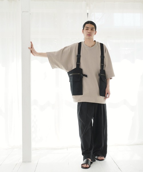 Air Tokyo(エアートウキョー)の「オーバーサイズ 共ベルト付き ワイドバギーパンツ(その他パンツ・メンズ・ブラック/チャコールグレー・MEDIUM/LARGE)」の9枚目の写真